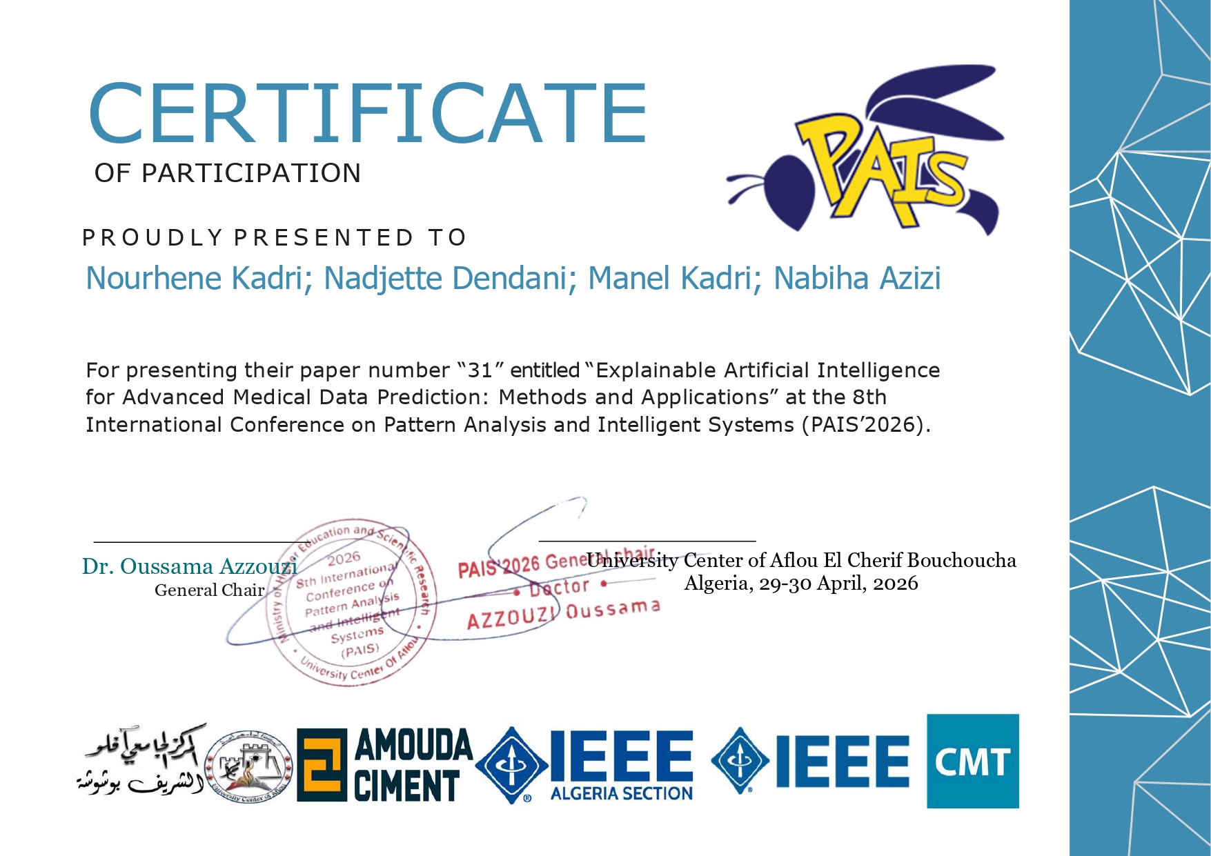 PAIS 2026 certification